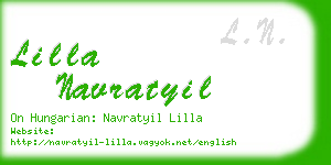 lilla navratyil business card